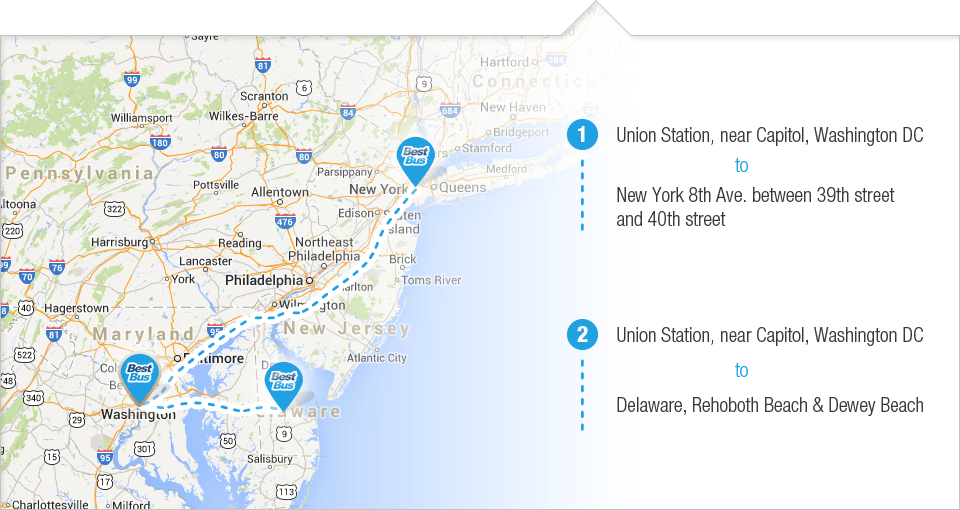 Bus Washington DC to NYC BestBus Luxury Bus Service